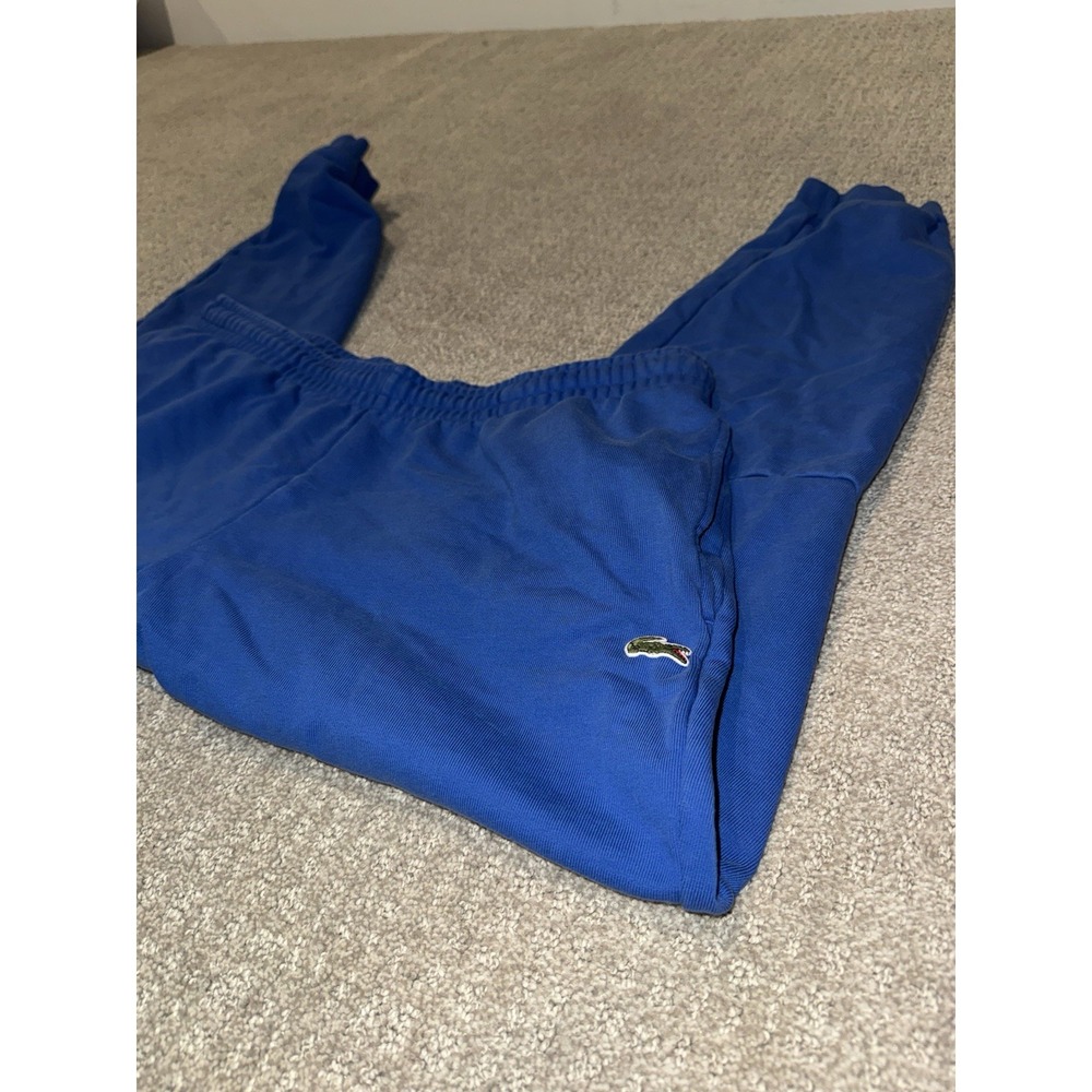 Lacoste Mens Blue Cotton Side Stripe Jogger Sweatpants XL F71155